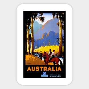 Vintage Travel Poster Australia Sticker